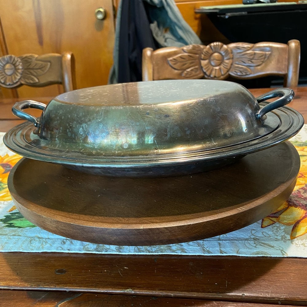 10” (2) Piece Metal Roasting Pan/Serving Set